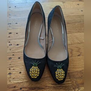 Zara Women Pineapple Embellished Heels